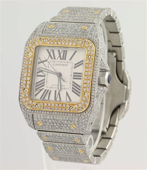 solid gold cartier watch|cartier watches gold and diamonds.